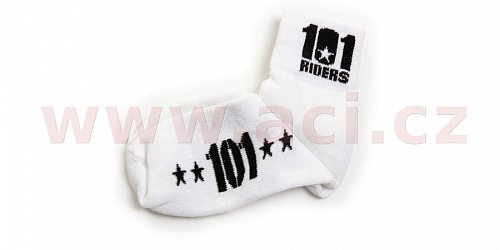 ponožky 101 FOOTWEAR, 101 RIDERS - ČR (bílé/černé)